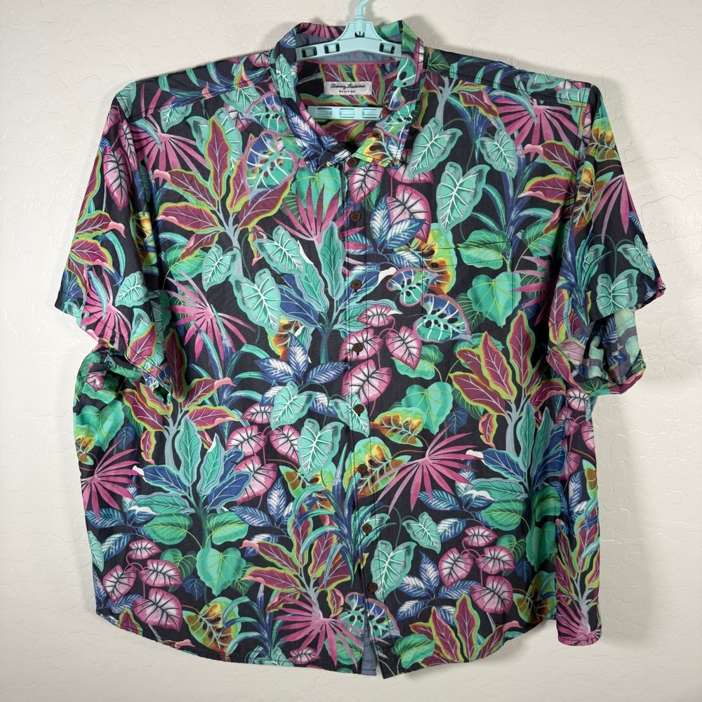 Tommy Bahama Shirt Mens 5XLB Hawaiian Camp Mojito Bay Floral Beach IslandZone